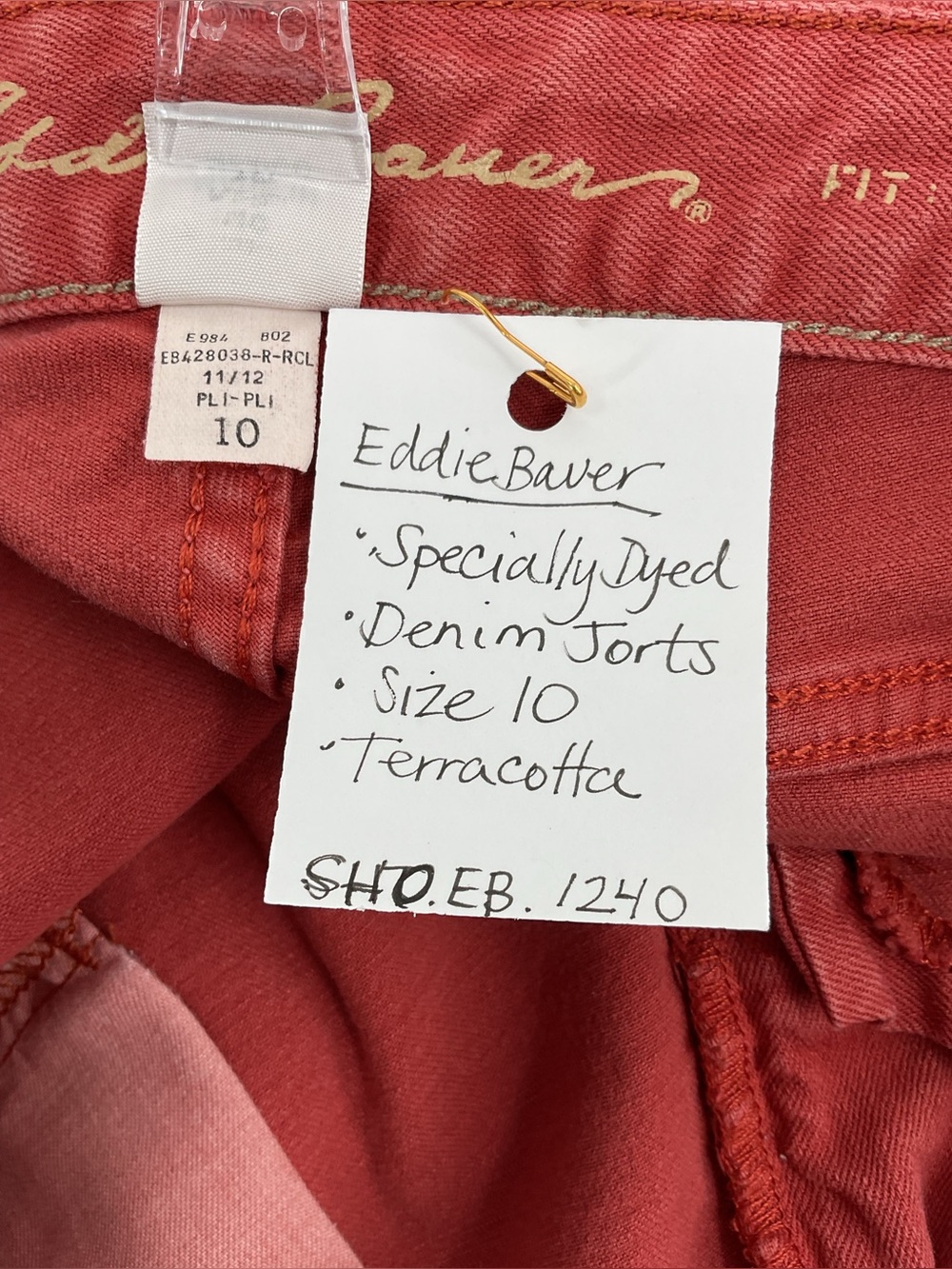 Eddie Bauer Terracotta Bermuda Denim Jorts Women’s size 10 - Picture 5 of 9